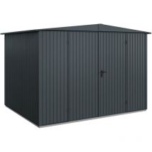 Hörmann - Metall-Gerätehaus Berry Classic mit Satteldach Typ 3, 324 x 248 cm, anthrazitgrau, 8 m², 2-flüglige Tür