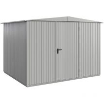 Hörmann - Metall-Gerätehaus Berry Classic mit Satteldach Typ 3, 324 x 248 cm, weißaluminium, 8 m², 1-flüglige Tür