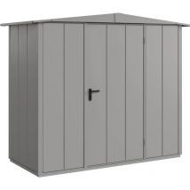 Hörmann - Metall-Gerätehaus Berry Modern mit Satteldach Typ 1, 259 x 121 cm, graualuminium, 3,1 m², 1-flüglige Tür