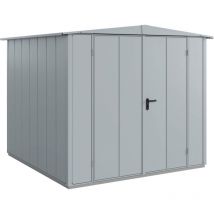 Hörmann - Metall-Gerätehaus Berry Modern mit Satteldach Typ 2, 259 x 248 cm fenstergrau 6,4 m² 2-flüglige Tür