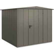 Hörmann Metall-Gerätehaus Berry Modern mit Satteldach Typ 2, 259 x 248 cm quarzgrau 6,4 m² 1-flüglige Tür
