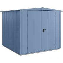 Hörmann - Metall-Gerätehaus Berry Modern mit Satteldach Typ 2, 259 x 248 cm, taubenblau, 6,4 m², 2-flüglige Tür