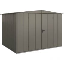 Hörmann - Metall-Gerätehaus Berry Modern mit Satteldach Typ 3, 324 x 248 cm, quarzgrau, 8 m², 2-flüglige Tür