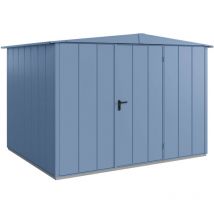 Hörmann - Metall-Gerätehaus Berry Modern mit Satteldach Typ 3, 324 x 248 cm, taubenblau, 8 m², 1-flüglige Tür