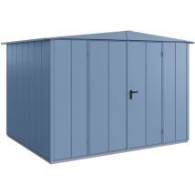 Hörmann - Metall-Gerätehaus Berry Modern mit Satteldach Typ 3, 324 x 248 cm, taubenblau, 8 m², 2-flüglige Tür