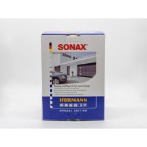 Sonax set di pulizia e cura 7 pezzi (500 ml lucidante 2 in 1, per cancelli, porte e telai, olio, 2 panni in microfibra, detergente, 2 spugne) 4020356