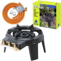 Estufa industrial a gas de 3 quemadores TRIGLAV de 9 kW