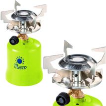 Hornillo de gas para camping con cartuchos de gas perforados FOCUS 1,4kW