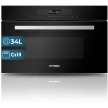 Horno Compacto Grill Hyundai Hhmw3414dgb00 34l, Clase G, Negro