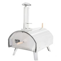 Horno de Pizza p/Exteriores Premium Extra Grande Acero Doble pared Termómetro Cocción en 60 segundos Combustible: carbón, madera, pellets Temp. hasta
