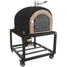 Movelar - Horno de Leña Exterior de Obra gran canária (Blanco - 100 x 100 x 170 cm) – Horno de leña para exteriores, aislamiento térmico de calidad,