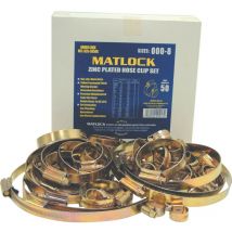 Matlock - Assorted Zinc Plated Hose Clips (Pk-50)