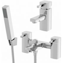 Architeckt - Bath Shower Filler Chrome Spout Hot Basin Sink Lever Mixer Tap Mixer Taps Square