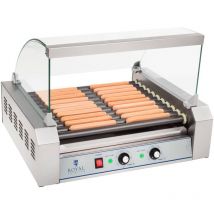 Royal Catering - Hot Dog Maker Hot Dog Gerät Hotdog Rollen Grill Teflon 11 Rollen 2200W Grill