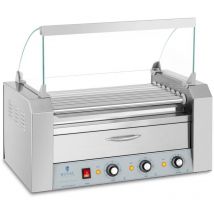 Royal Catering - Hot Dog Grill 2 Zonen Edelstahl Rollengrill Würstchengrill 7 Rollen 1.765 w
