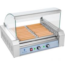 Hot Dog Roller Grill Commercial Machine 11 Stainless Steel Rollers Sausage 2200W