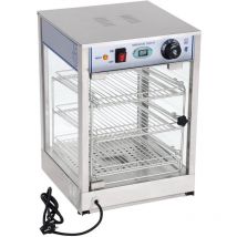 Royal Catering - Hot Food Display Cabinet Pie Pastry Countertop Showcase led Display 3 Shelves