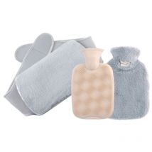 Hot Water Bottle with Cover - Hot Water Bottle, Bed Belt, Soft Rubber - for Children and Adults - for Neck, Shoulders, Back, Legs - Waist Warming