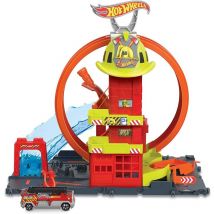 City Super Loop Fire Station Playset - Hot Wheels