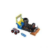 Hot Wheels - Coffret de jeu Monster Trucks Arena Smashers Race Ace Défi Carambolage avec camion Race Ace à l'échelle 1/64 et 1 voiture à écraser,