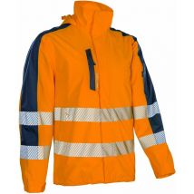 Veste de travail softshell imperméable haute visibilité hotaru - Orange Fluo s - 40/42