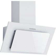 Hotte d'aspiration 60 cm Hotte murale sans tête Hotte inclinée verre blanc LED MS