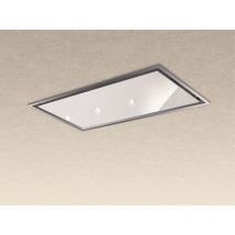 Baraldi - Hotte de plafond Gea Flat 90x60 cm. - Inox/Verre blanc avec led – 800 m3/h