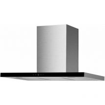 Hotte décorative murale 90cm 67db 530m3/h inox/noir - Faber - 5649940