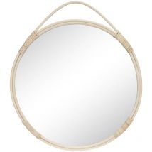 Malo Spiegel Ø50cm natur rattan.