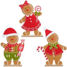 House of Seasons Dekofigur Pfefferkuchen braun 38,5 x 6 x 52 cm Weihnachtsfigur