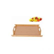 Household Bamboo Tea Tray Rectangular Solid Wood Fruit Tray