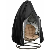 Housse Anti-poussière Pour Chaise De Balançoire Avec Fermeture Éclair 115x190cm(noir)