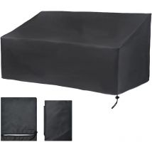 Fitags - Housse Banc de Jardin 2 Places, Housse Banc Exterieur Patio Anti-poussière, Anti-UV, Étanche, Coupe-Vent, Tissu Oxford, Housse de Protection