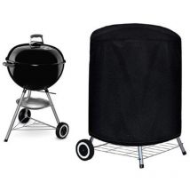 Hyy Ar - Housse Barbecue Rond (77 x 58 cm) - Couverture Anti-poussière, Anti-UV, Anti-Pluie - Weber, Jardin Patio - Noir