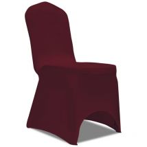 50 housses de chaise extensibles bordeaux Vidaxl