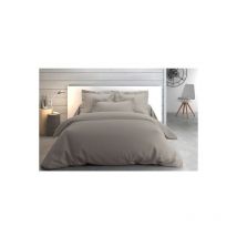 Anne De Solène - Housse de couette Housse couette Vexin 240x220cm brume Percale 80F