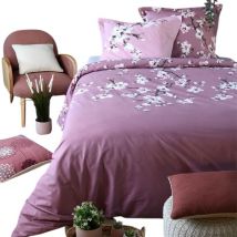 Lovely Casa - Housse couette + taies percale de coton 240 x 260 cm Fleurs Kanda