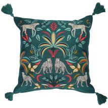 Housse de coussin bleu en coton Bleu 40x40 cm