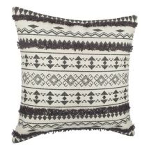 Housse coussin tuftee ethnique 40 x 40 cm - couleur: housse coussin tuftee ethnique gris-grisgris