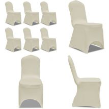 Housse crème extensible pour chaise 6 pièces - Housse de chaise - housses de chaise - Home & Living - Crème