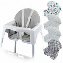 Housse d'assise pour chaise haute bébé enfant gamme Délice - Gris Uni Monsieur Bébé