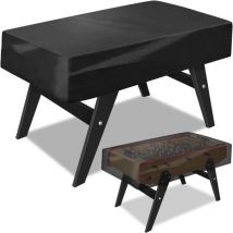 Housse de Baby Foot Oxford Bâche de Protection pour Table Babyfoot Etanche 163x115x48CM en Noir Universel Extérieur, Résistante aux Rayures Durable