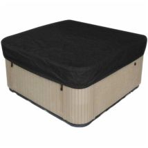 Housse de Bain à Remous Carrée Couverture Anti-poussière de Piscine Couvertures de Spa Extérieur Imperméables pour Baignoire/Bulle——Noir 22022030cm..