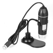 Lifcausal Microscope Numérique usb Portable avec Loupe de Bureau Caméra 0.3MP, 8 LEDs, Grossissement 1000X Compatible Windows/Mac + Support Intégré