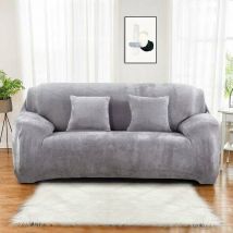 Yoouyida - Housse de Canapé 1 2 3 4 Places (coussin non inclus) Couleur Unie Housse de Protection en Velours Facile à Installer Tissu élastique