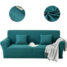 Housse canapé 2 places 145-180cm Cyan Housse Canapé Extensible Universelle Housse Canape Épais Doux Fit pour Salon Chambre