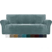 Housse de canapé en velours épaissie 3 places super extensible antidérapante pour chiens et chats animaux domestiques 1 pièce élastique housse de