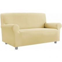 Housse de Canapé Extensible Universelle Avec Armchair Accoudoirs Save Sofa Beige - 2 Places