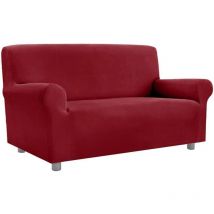 Emmevi Mv S.p.a. - Housse de Canapé Extensible Universelle Avec Armchair Accoudoirs Save Sofa Bordeaux - 2 Places