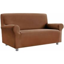 Emmevi Mv S.p.a. - Housse de Canapé Extensible Universelle Avec Armchair Accoudoirs Save Sofa Marron - 2 Places